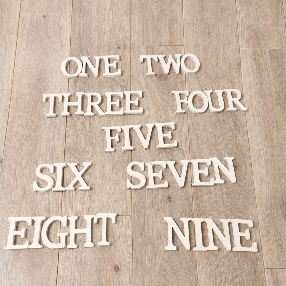 🔠 Wooden Letters - Tables “One”-“Nine”. Used for Wedding. *NEED TO BE REGLUED*